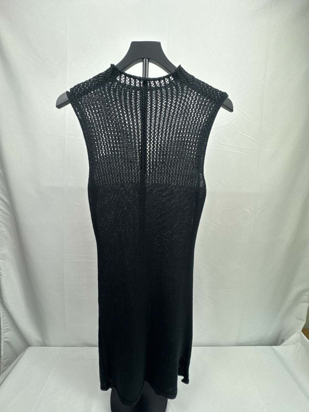Emory Park Black Sleeveless Crochet Midi Dress